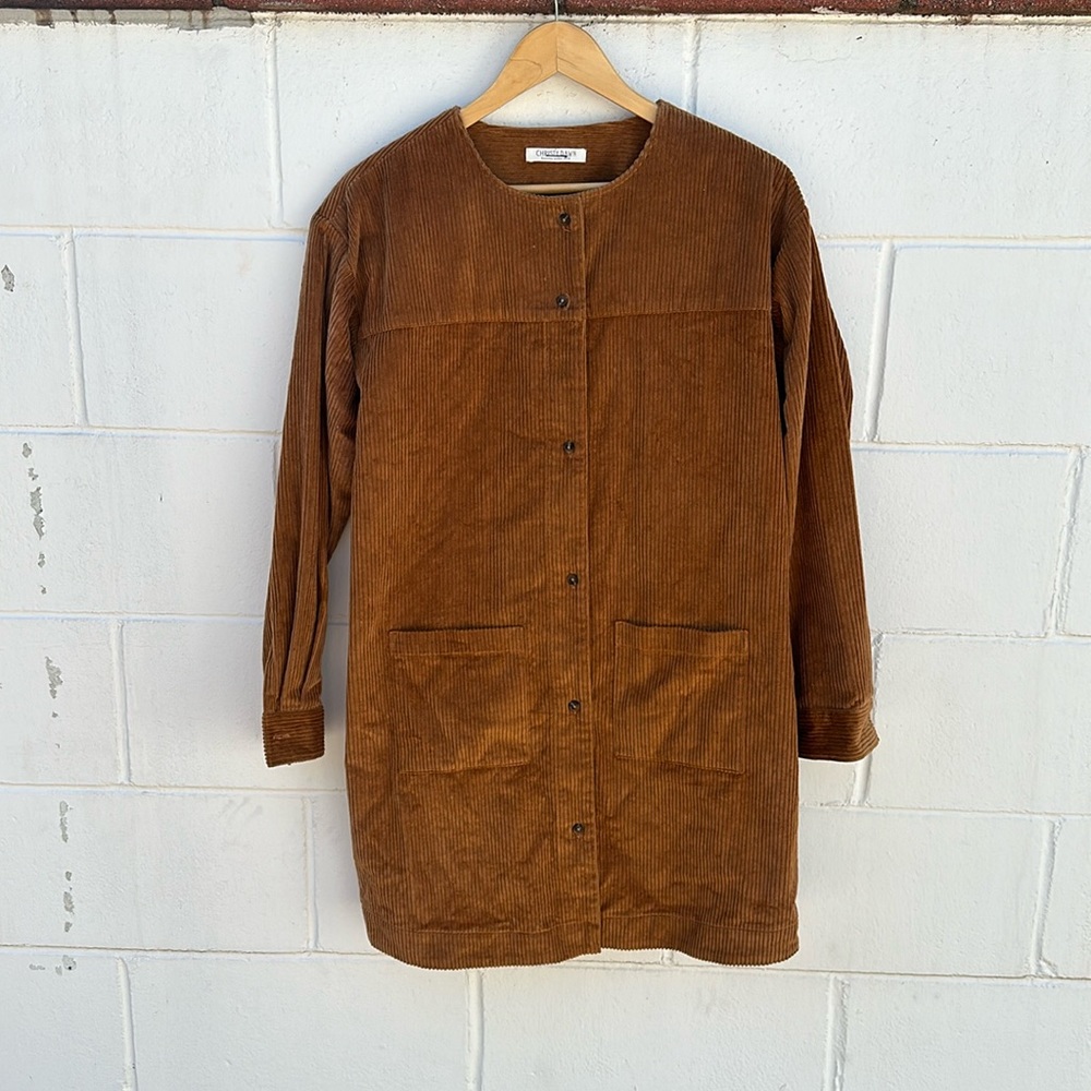 Christy Dawn Candace Dress in Cognac Corduroy NWOT